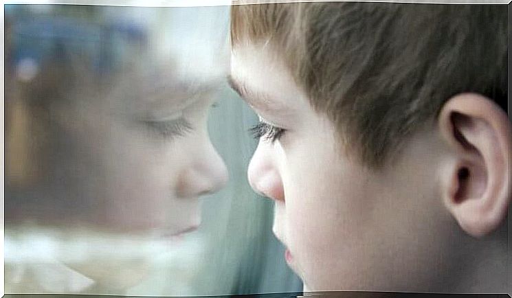 child looking out the window