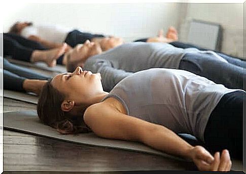 People doing relaxation exercises